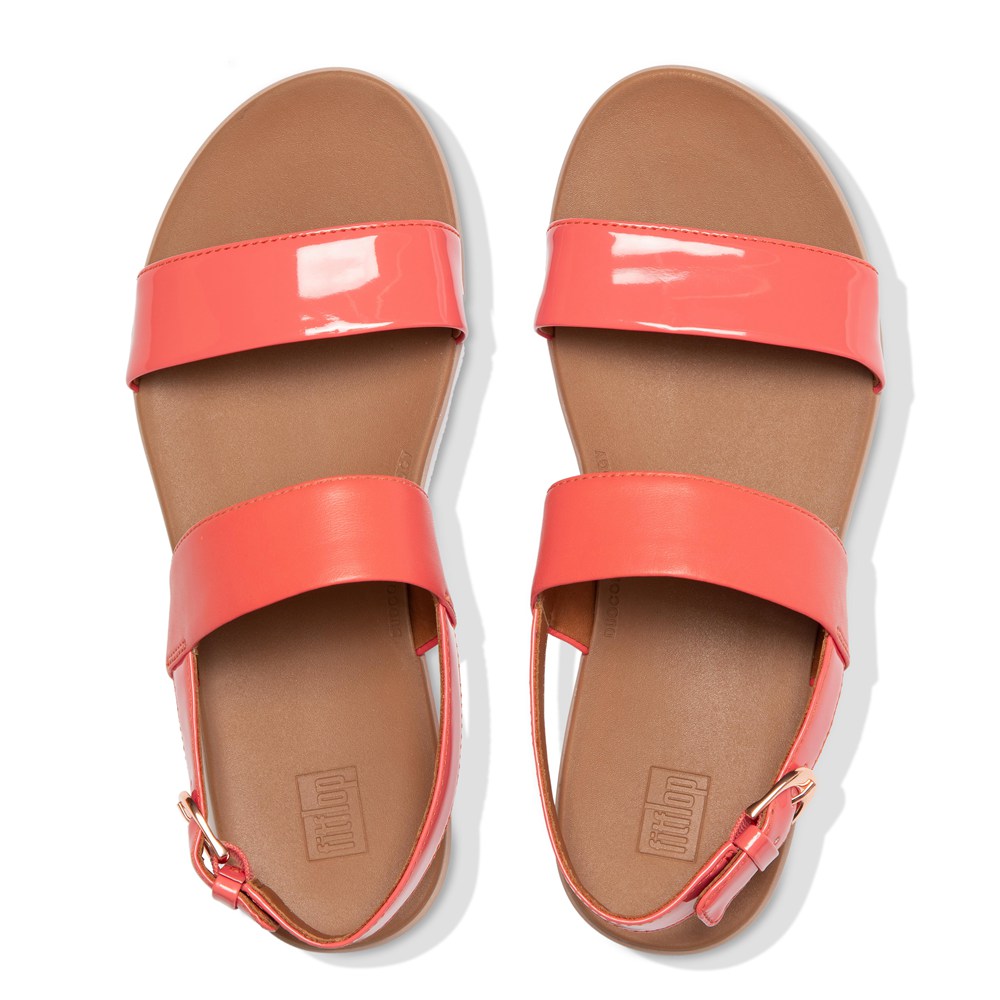 Fitflop Womens Sandals - Barra Patent-mix Back-strap - Pink - 296-JGIDCU